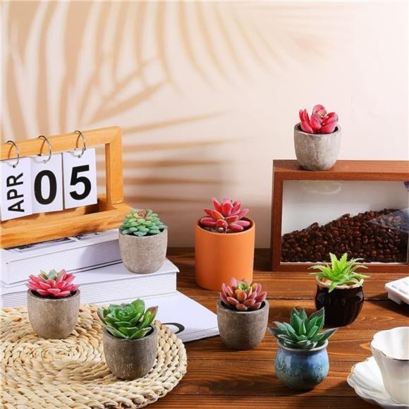 50 Pcs Bulk Mini Artificial Succulents Plants Assorted Unpotted Realistic Plants - Picture 3 of 6